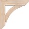 Ekena Millwork Thorton Slat Smooth Bracket w/ Offset Brace, Douglas Fir, 5 1/2"W x 20"D x 20"H BKT0604X20X20THR06SDF - alternate 2